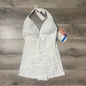 Coco Rave White Halter Swimdress XL DD. NWT
